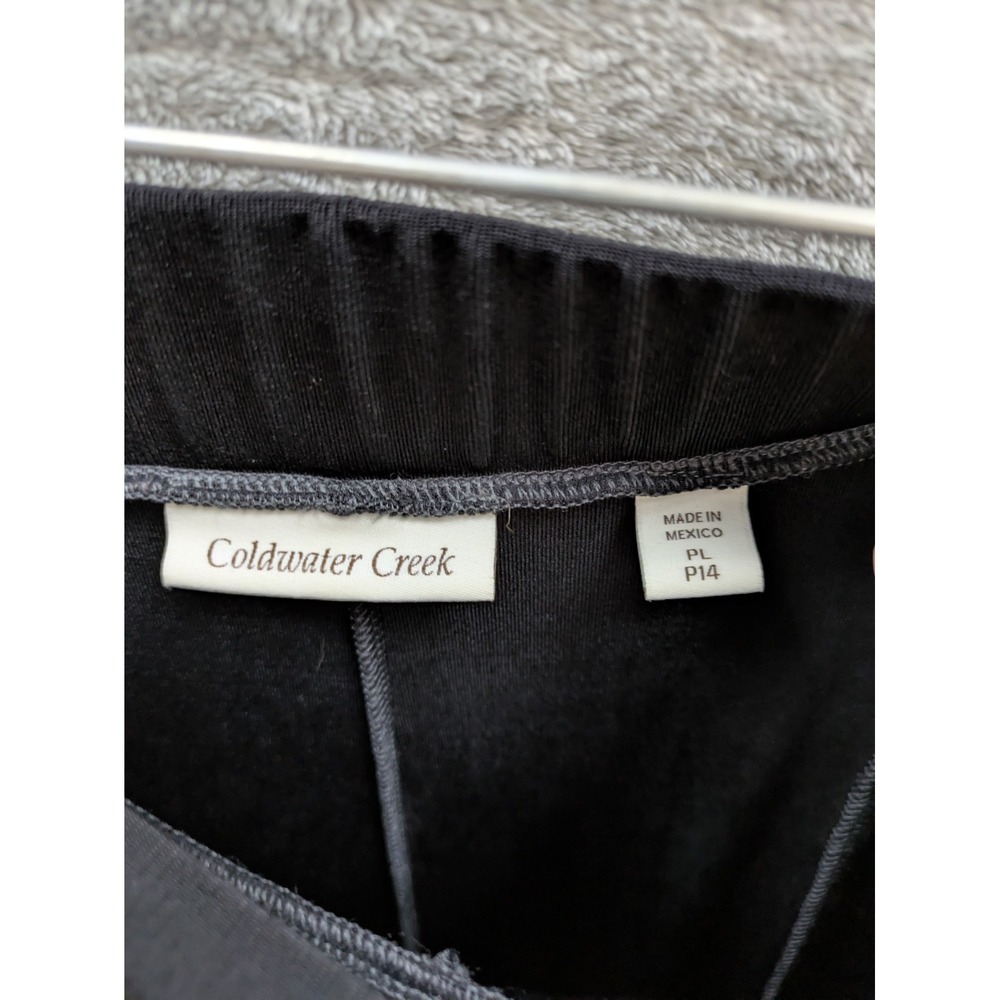 Traveler Slinky Black Skirt Petite Large Wrinkle Free Midi Office Siren Modest - Picture 2 of 6